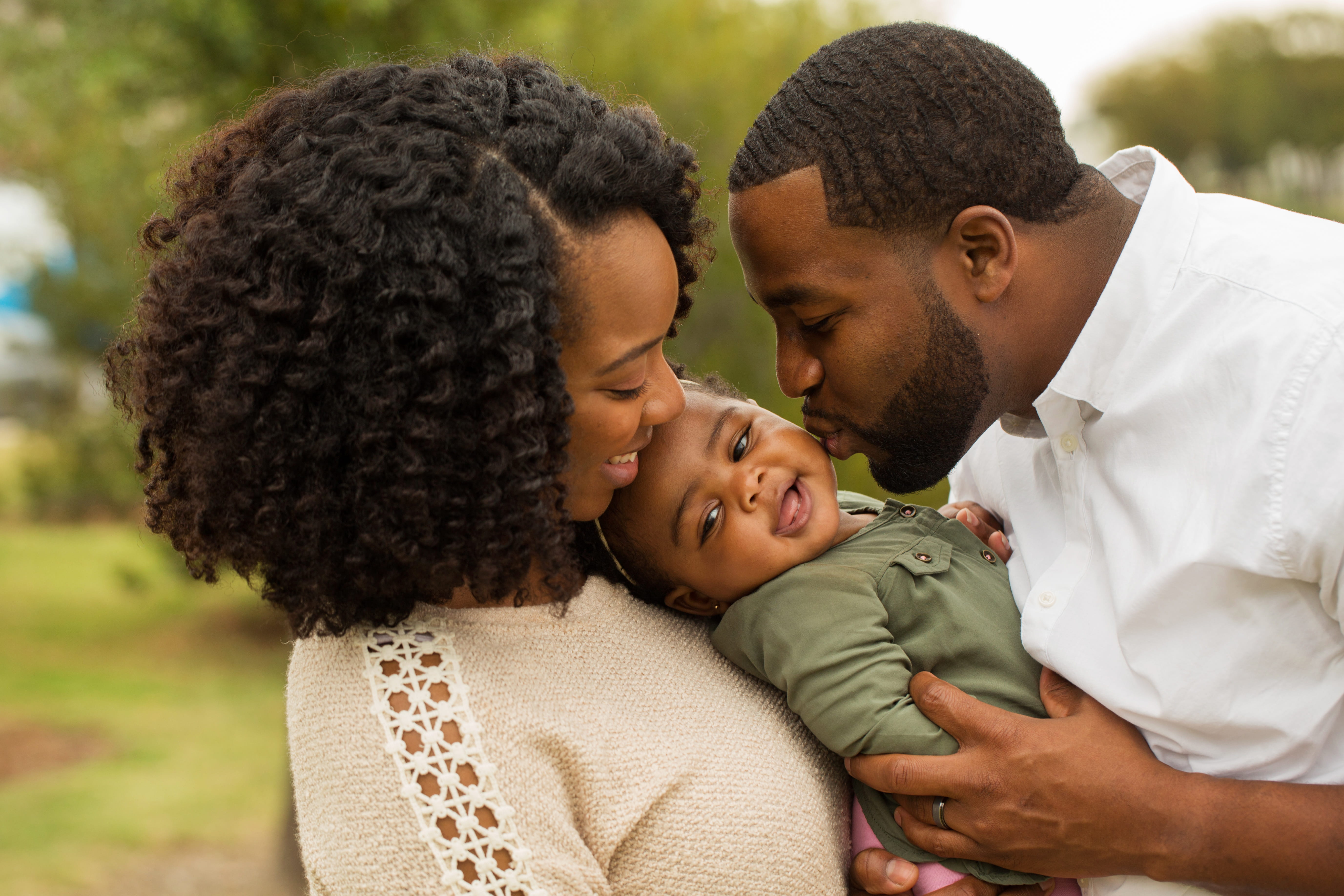 Family smiling stock image