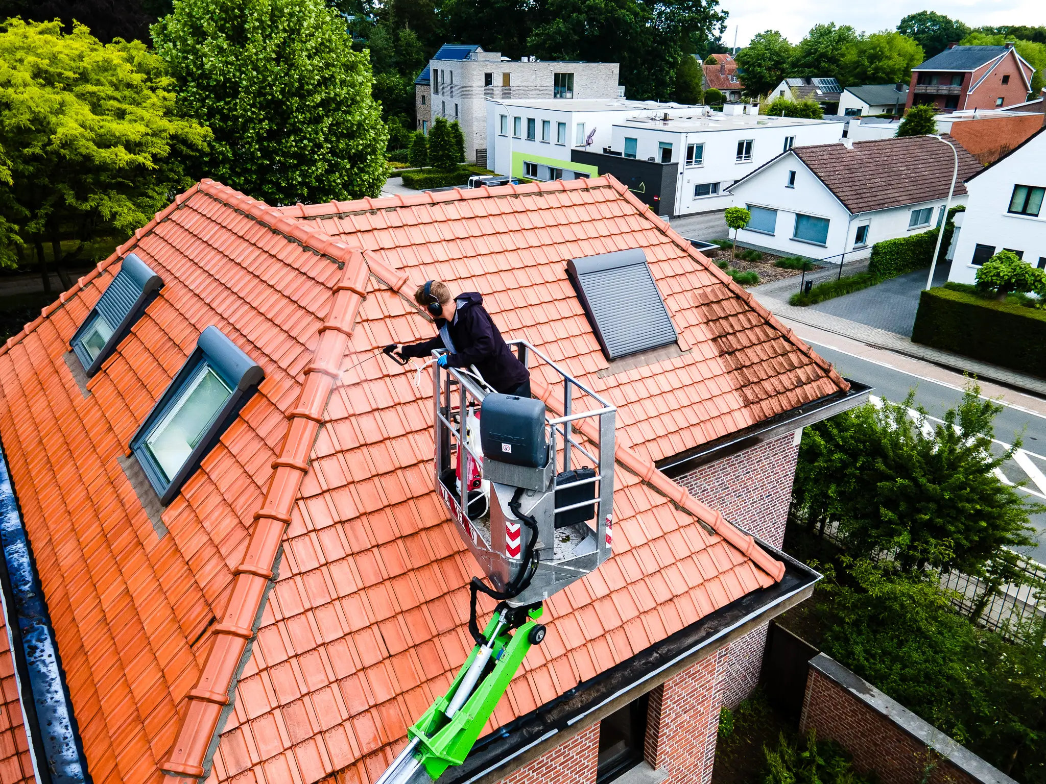 Dakreiniging bij een woning in Beerse
