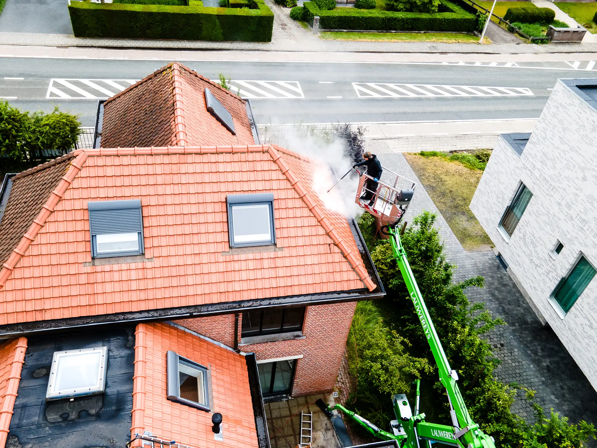 Dakreiniging bij een woning in Beerse