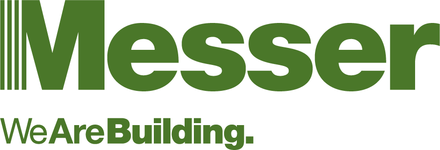 Green capital letter M with four vertical green lines to its left on a white background.