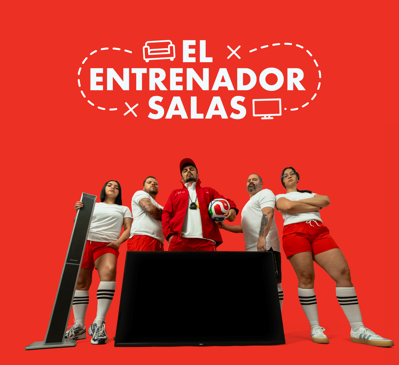 El entrenador Salas y su equipo con los premios