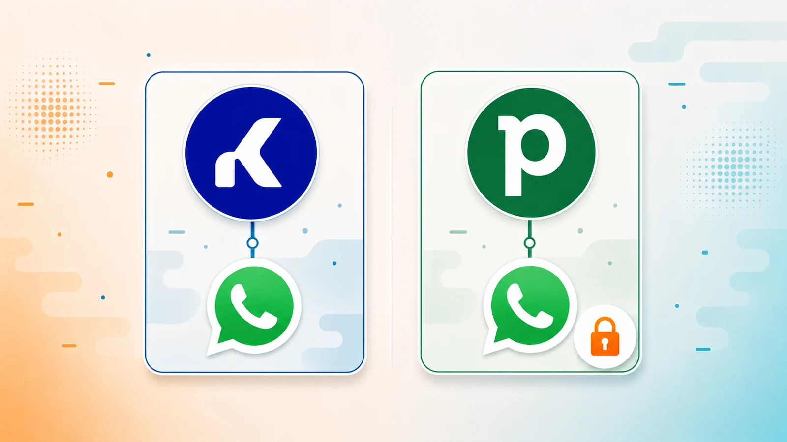 Kommo y Pipedrive lado a lado con WhatsApp conectado - comparación de CRM para WhatsApp