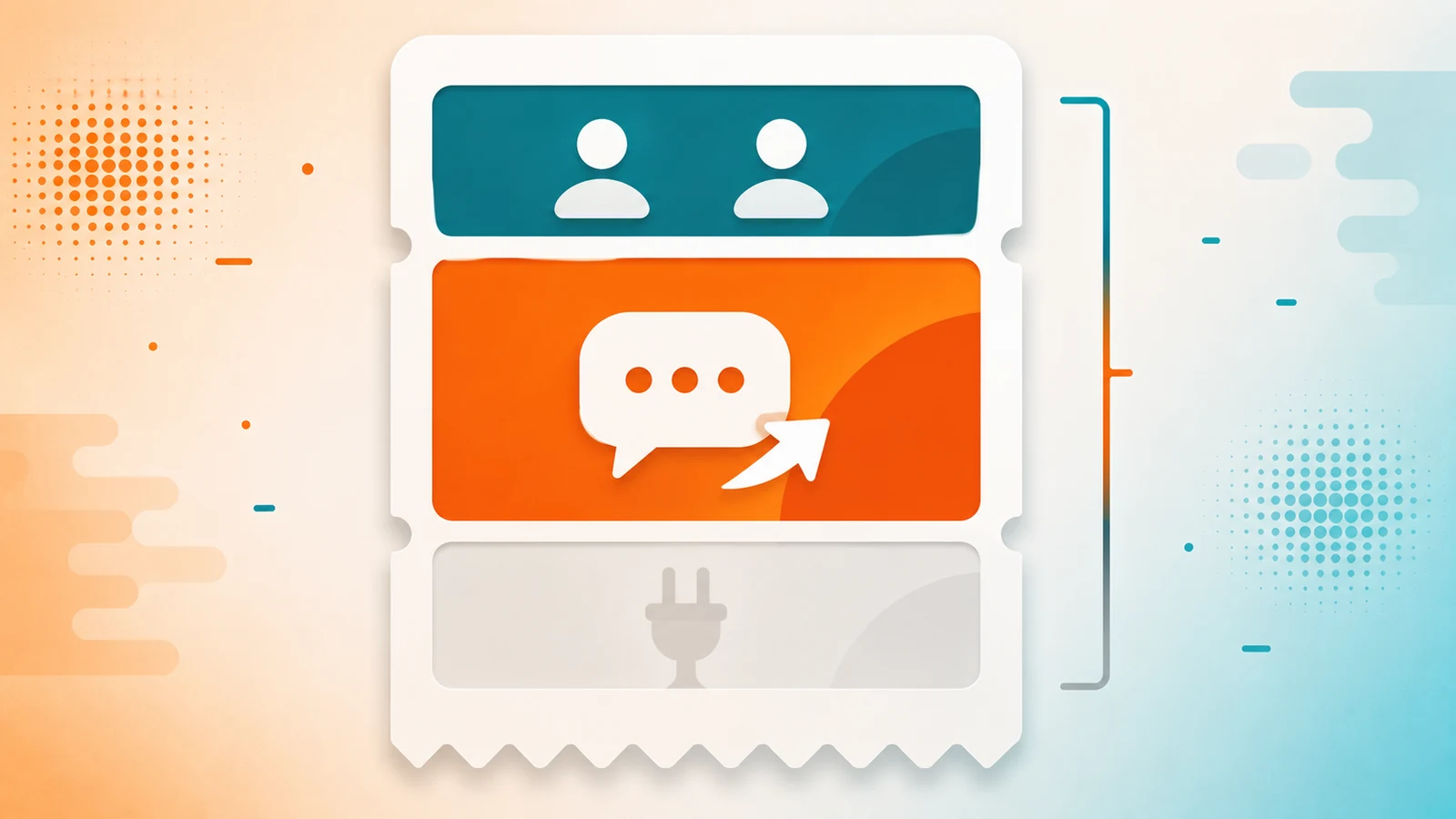 Recibo dividido en tres partes: licencia del CRM, mensajes de WhatsApp y conector - los tres costos de WhatsApp Business API
