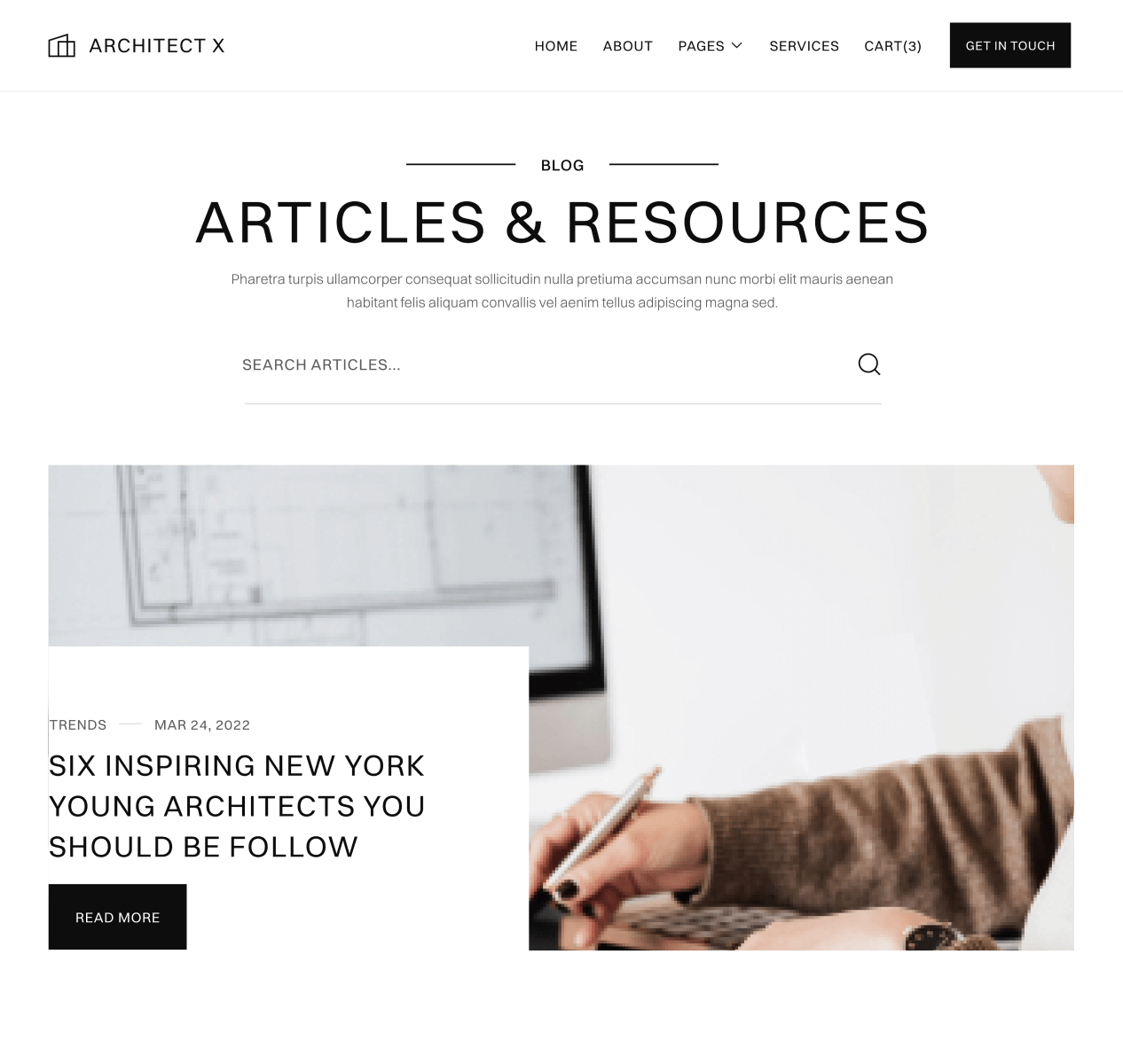 Blog V2 - Architect X Webflow Template