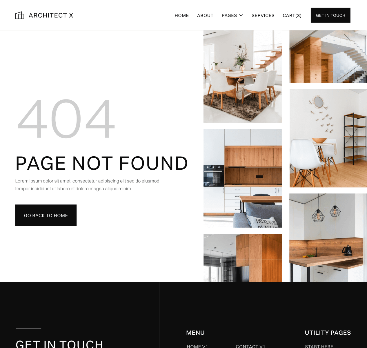 404 Not Found - Architect X Webflow Template