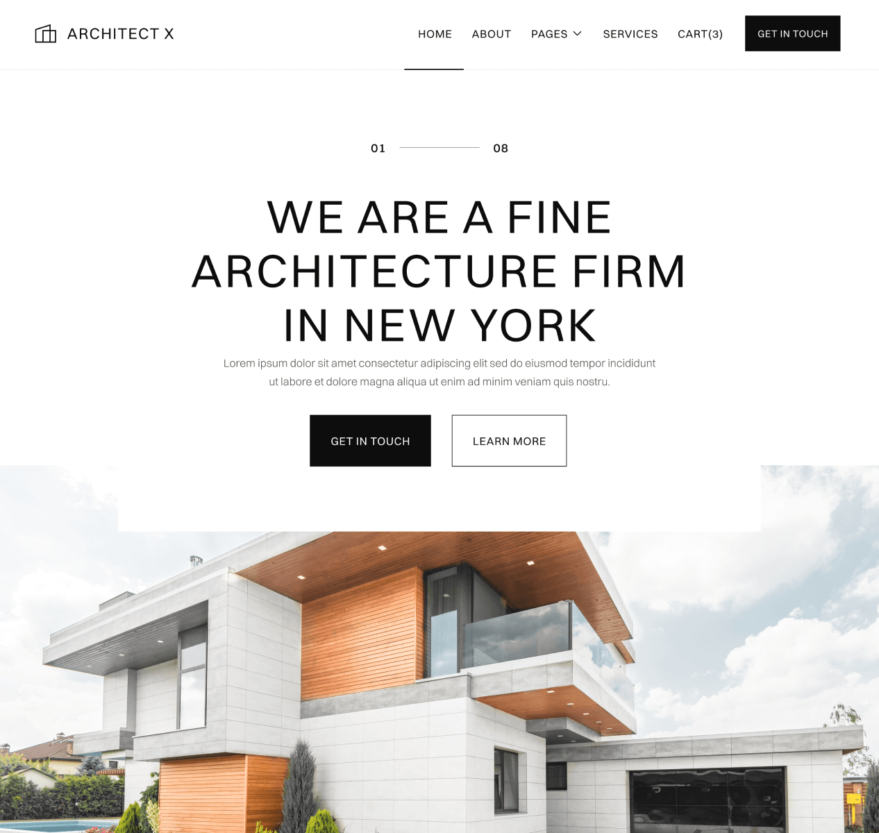 Home V2 - Architect X Webflow Template