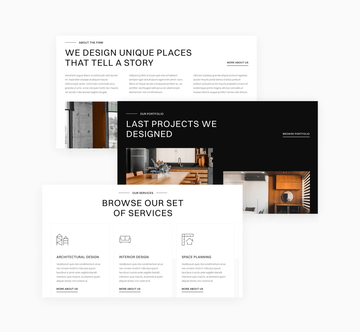 Sections - Architect X Webflow Template