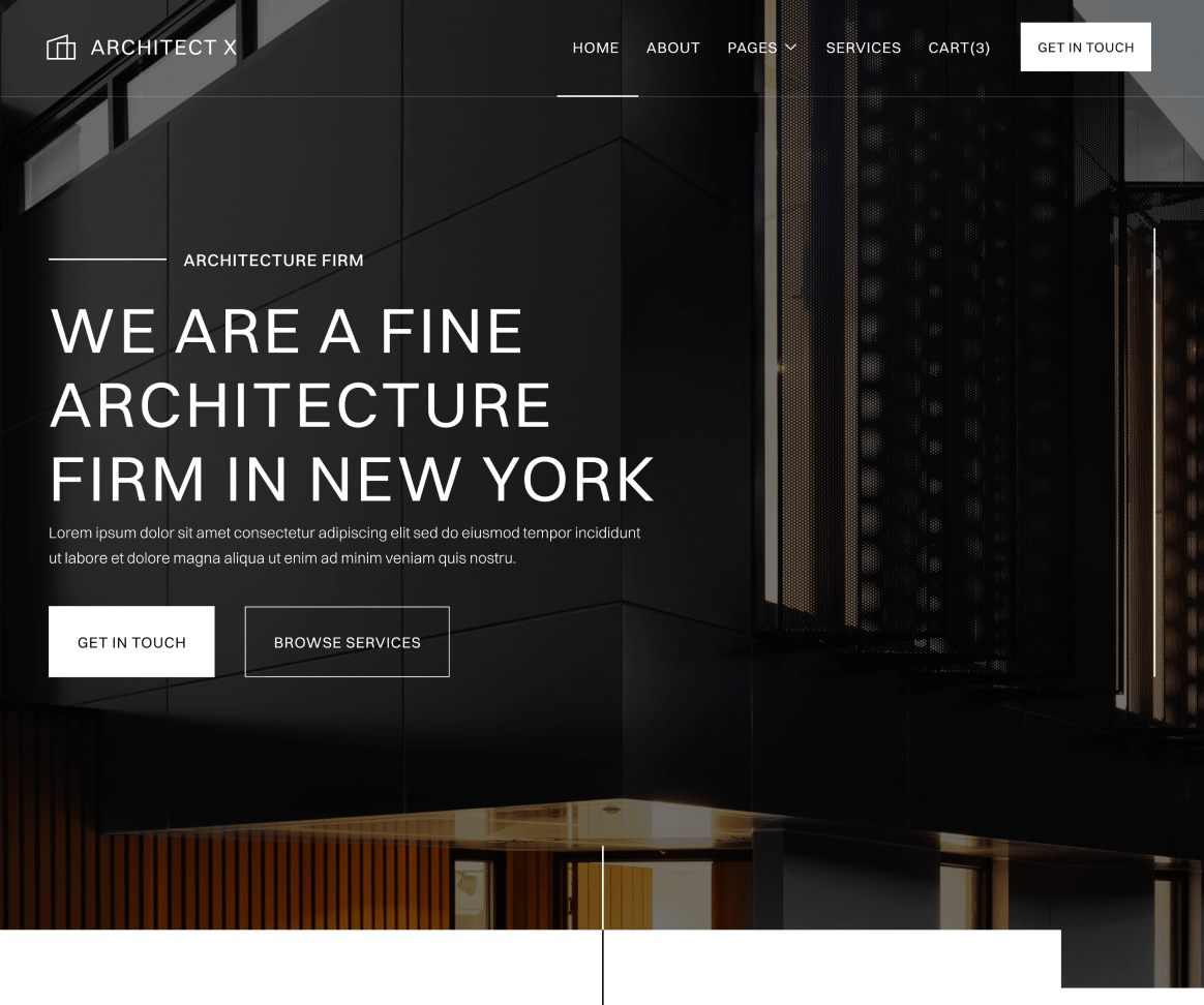 Home V1 - Architect X Webflow Template