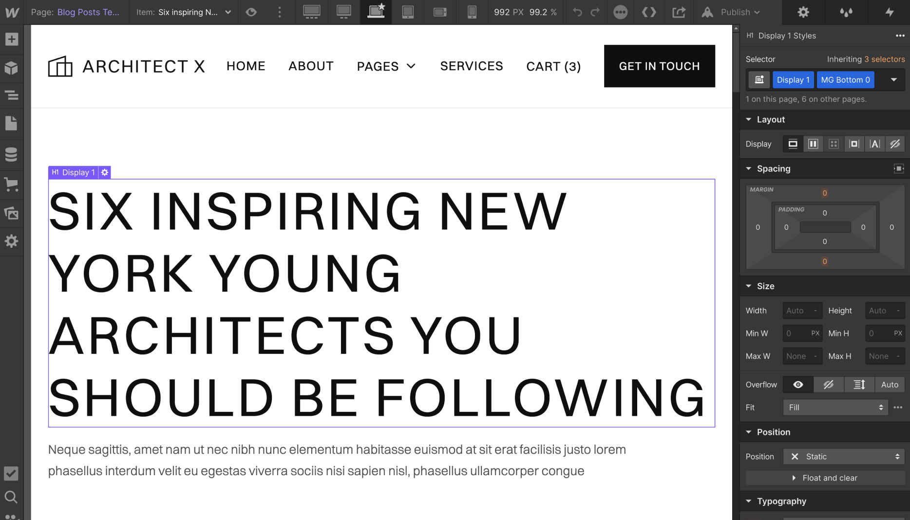 CMS Page - Architect X Webflow Template