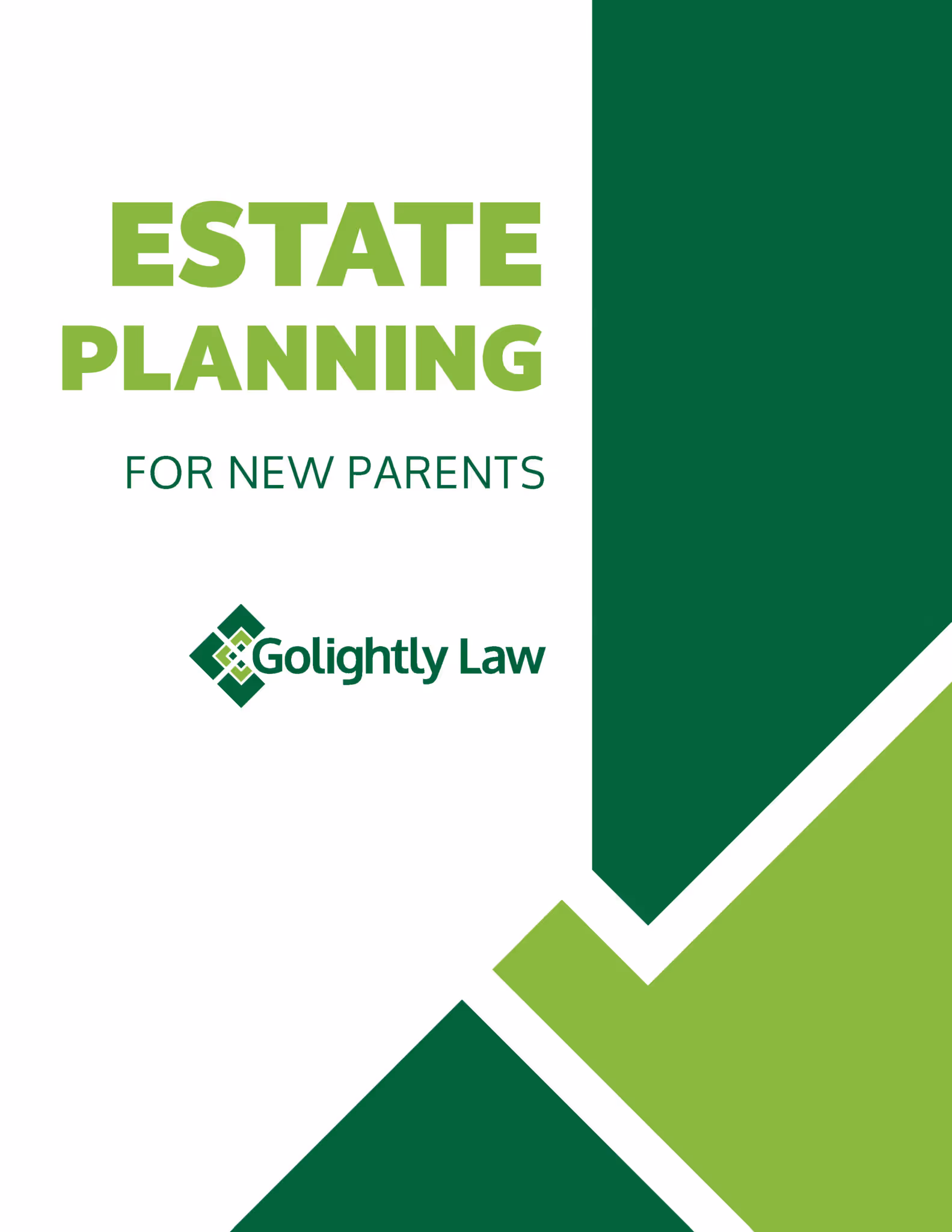 Estate Planning for New Parents guide cover by Golightly Law