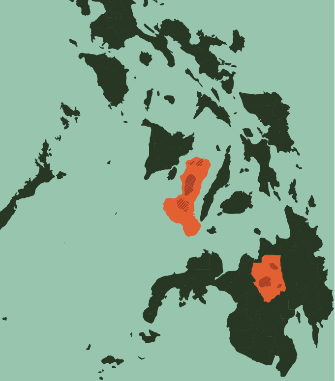 Map of project locations in the Philippines