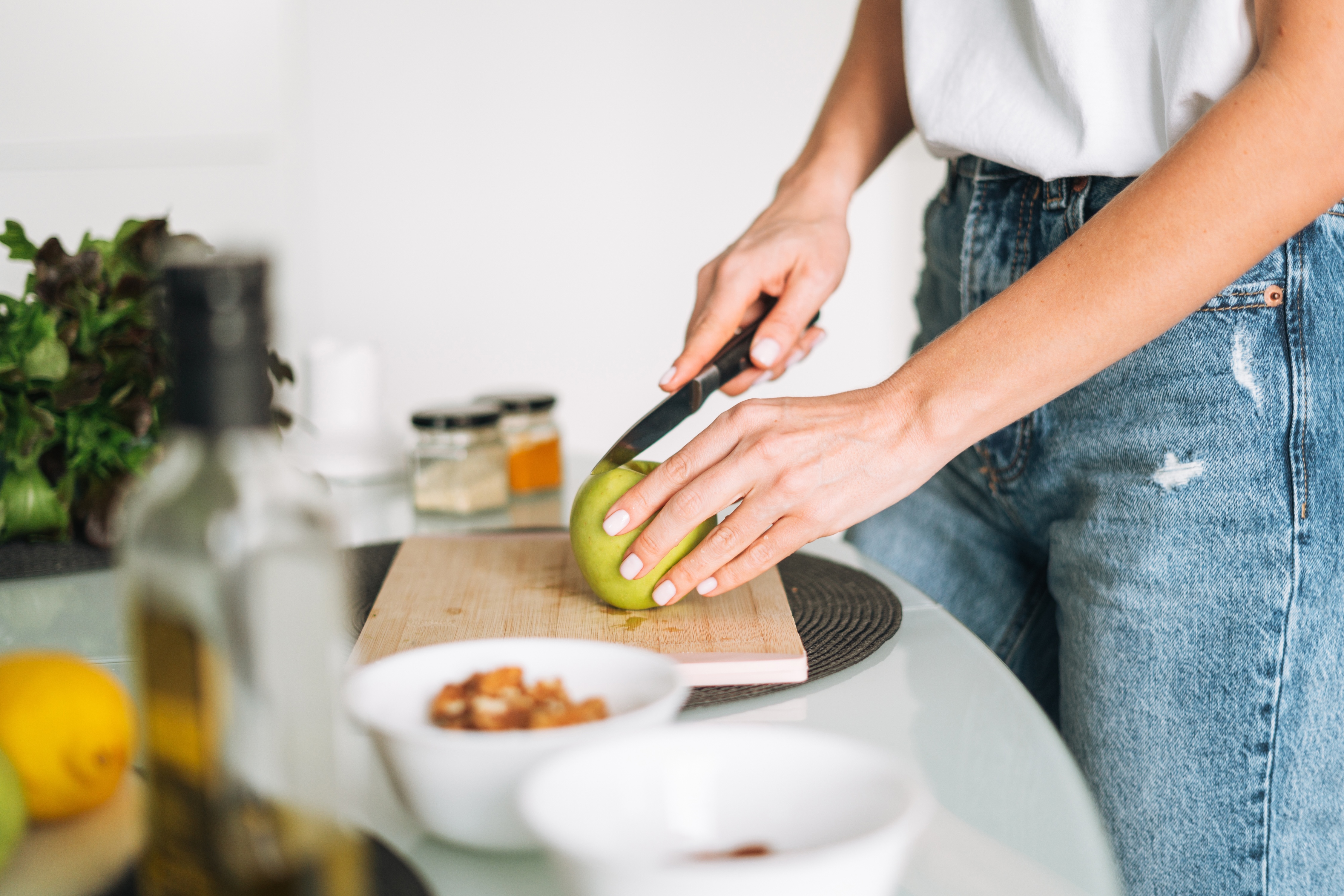 Making breakfast stock image