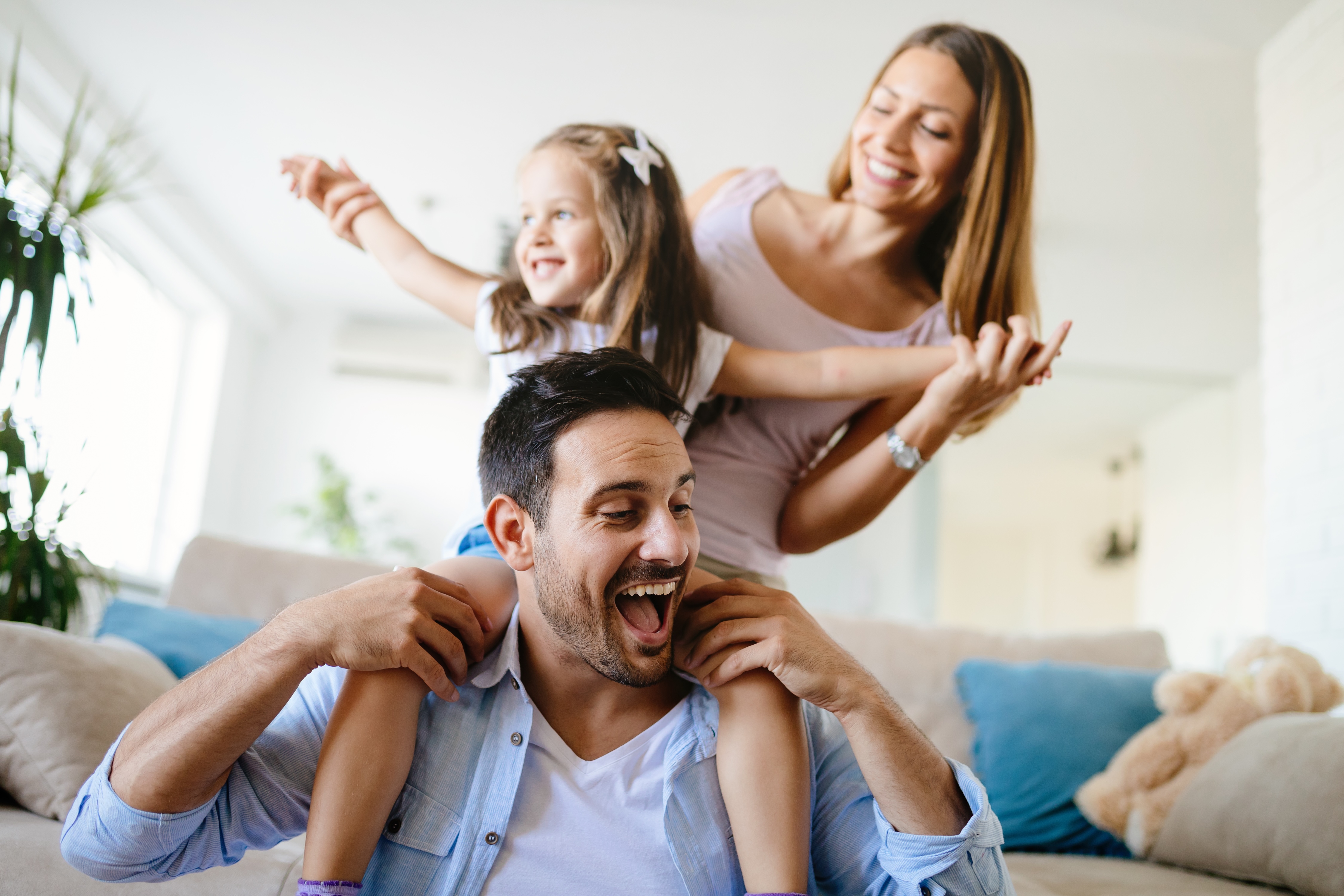 Family smiling stock photo
