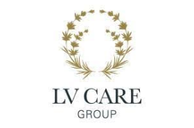 LV CARE GROUP logo with a gold laurel wreath above the text.