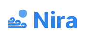 Nira company logo with a stylized blue icon and the name Nira in blue text.