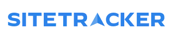 Bold blue text reading SITETRACKER on a transparent background.