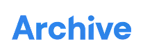 Text reading 'Archive' in blue with the letter A designed as a triangle.