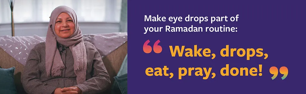 It’s important to keep using eye drops during Ramadan