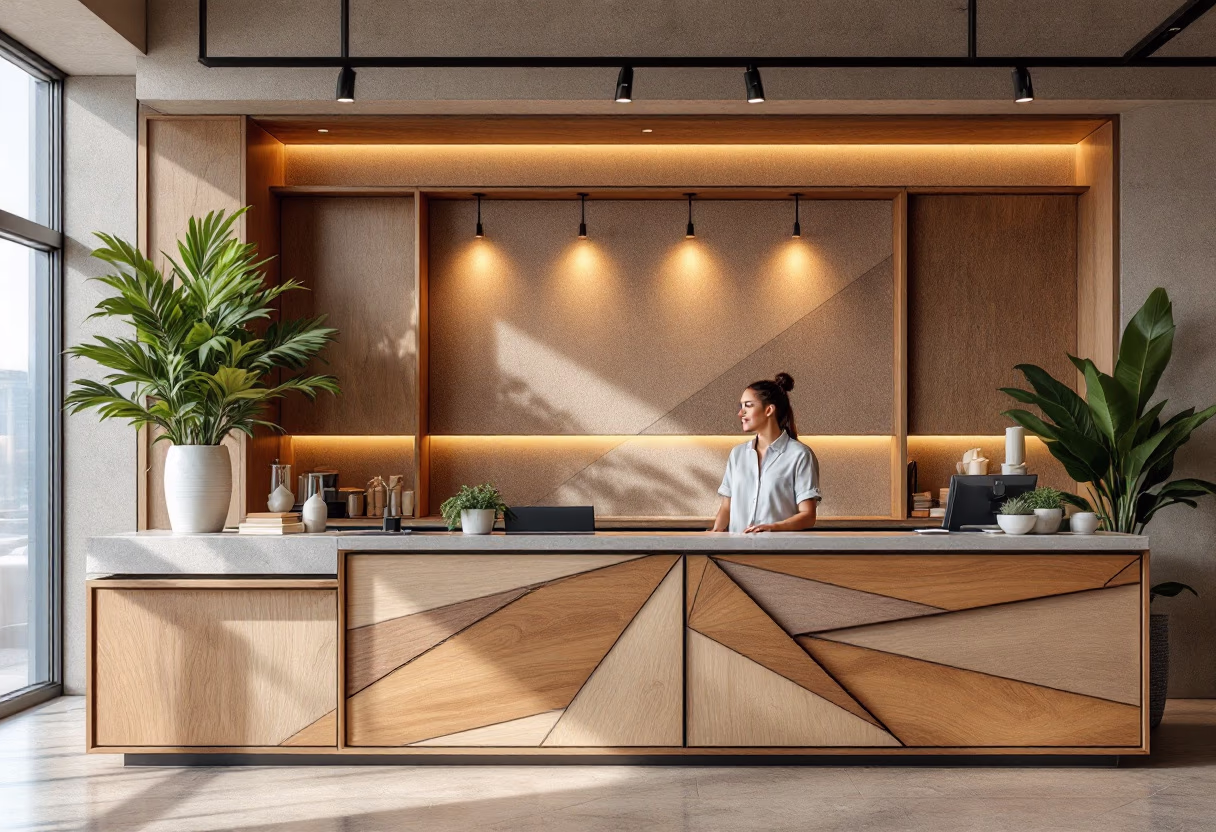 image of a person asking a question at an information counter (for a mobility and transportation)