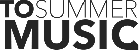 Text logo reading 'TO SUMMER MUSIC' in bold and capitalized letters.