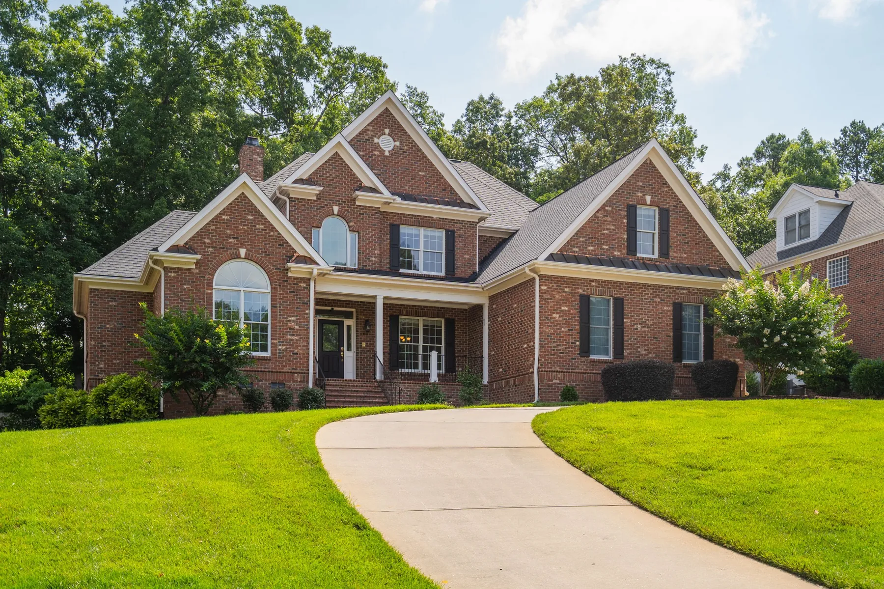 Brick home exterior in Morrisville, NC
