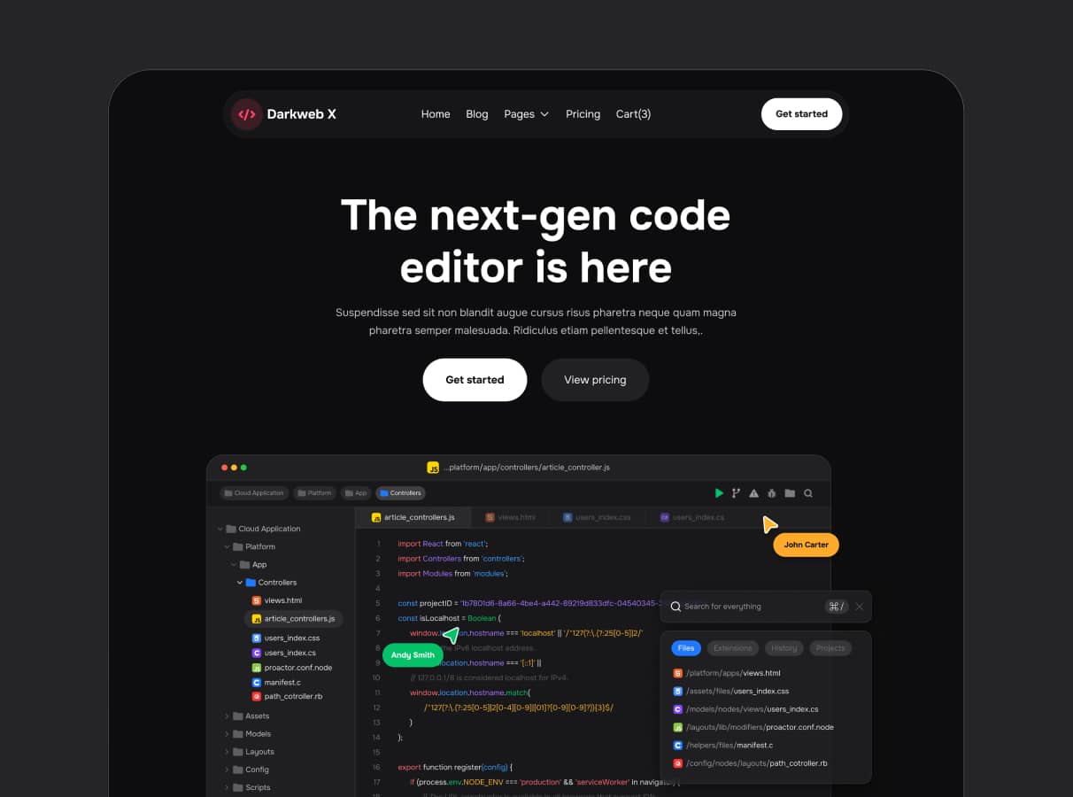 Darkweb Image - Courselify X Webflow Template