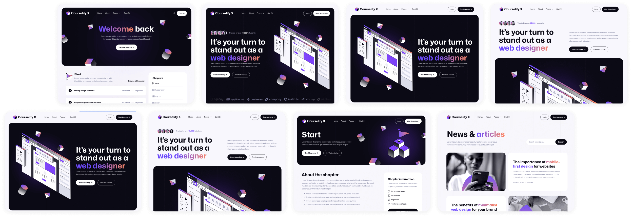 Courselify X - Buy Now On Webflow - Course Webflow Template
