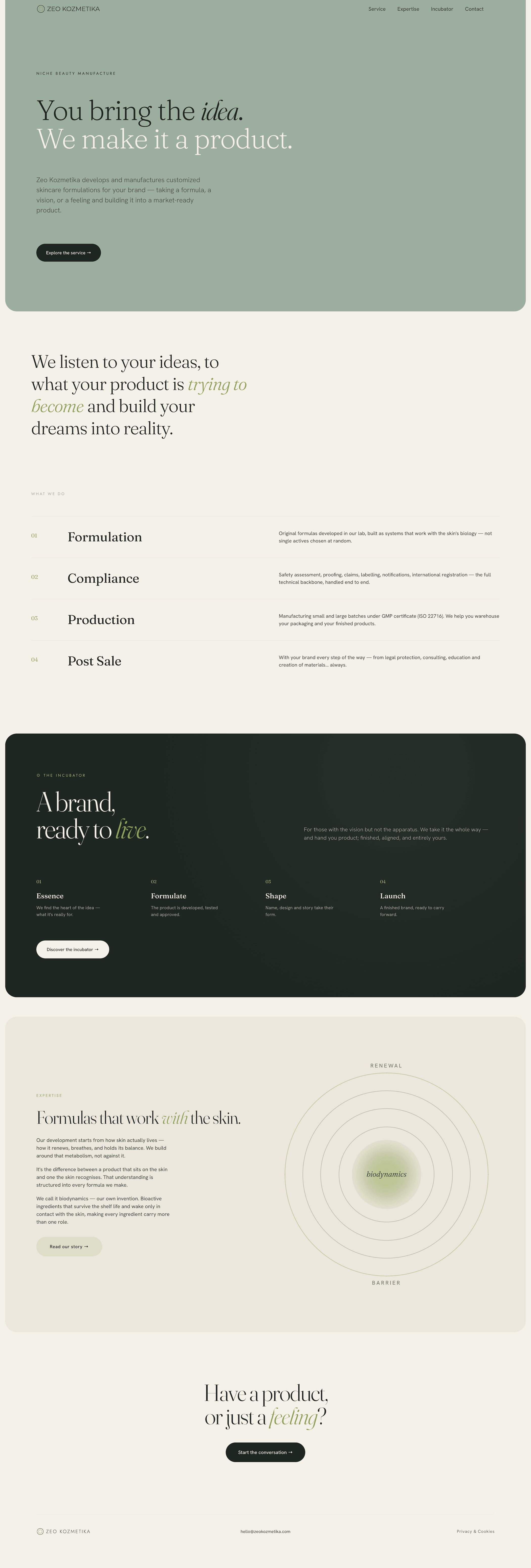 Full-page screenshot of the EmbodyWay website