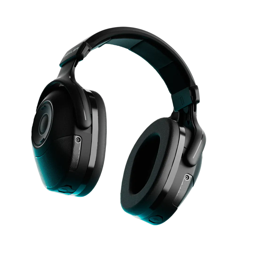 Zekler NEO 80 hörselskydd utan bommikrofon, sedd snett framifrån mot ljus bakgrund