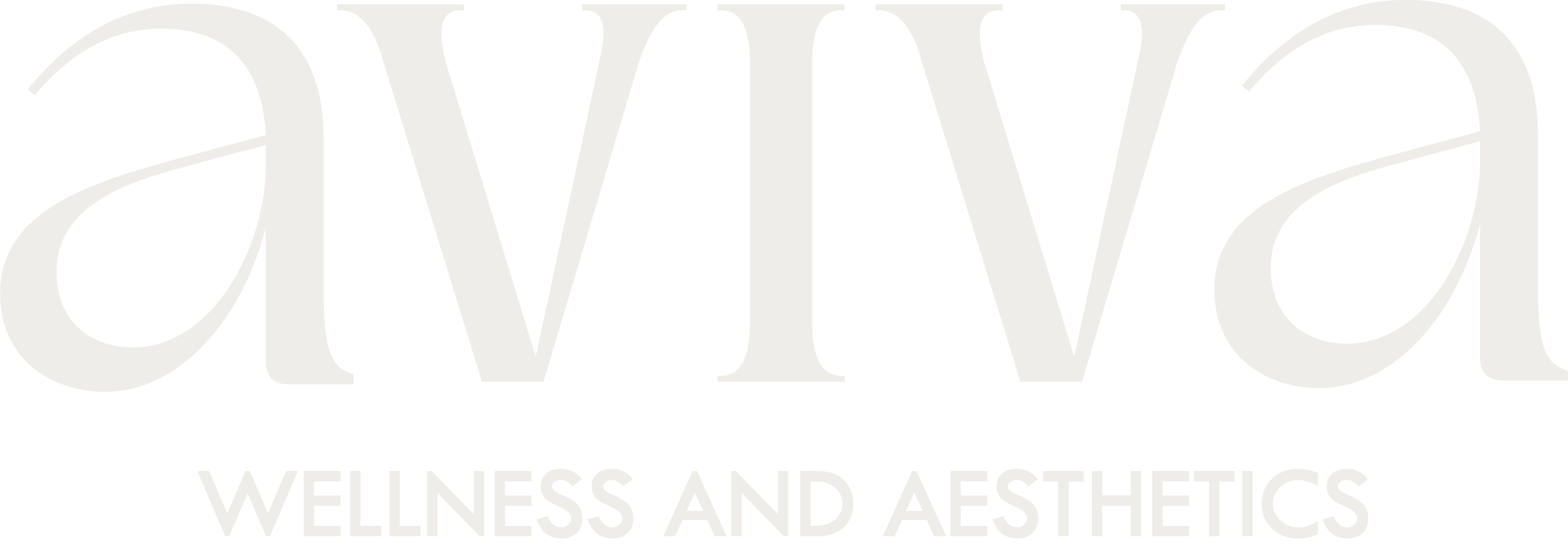 Aviva Wellness and Aesthetics logo in elegant serif font on a black background.