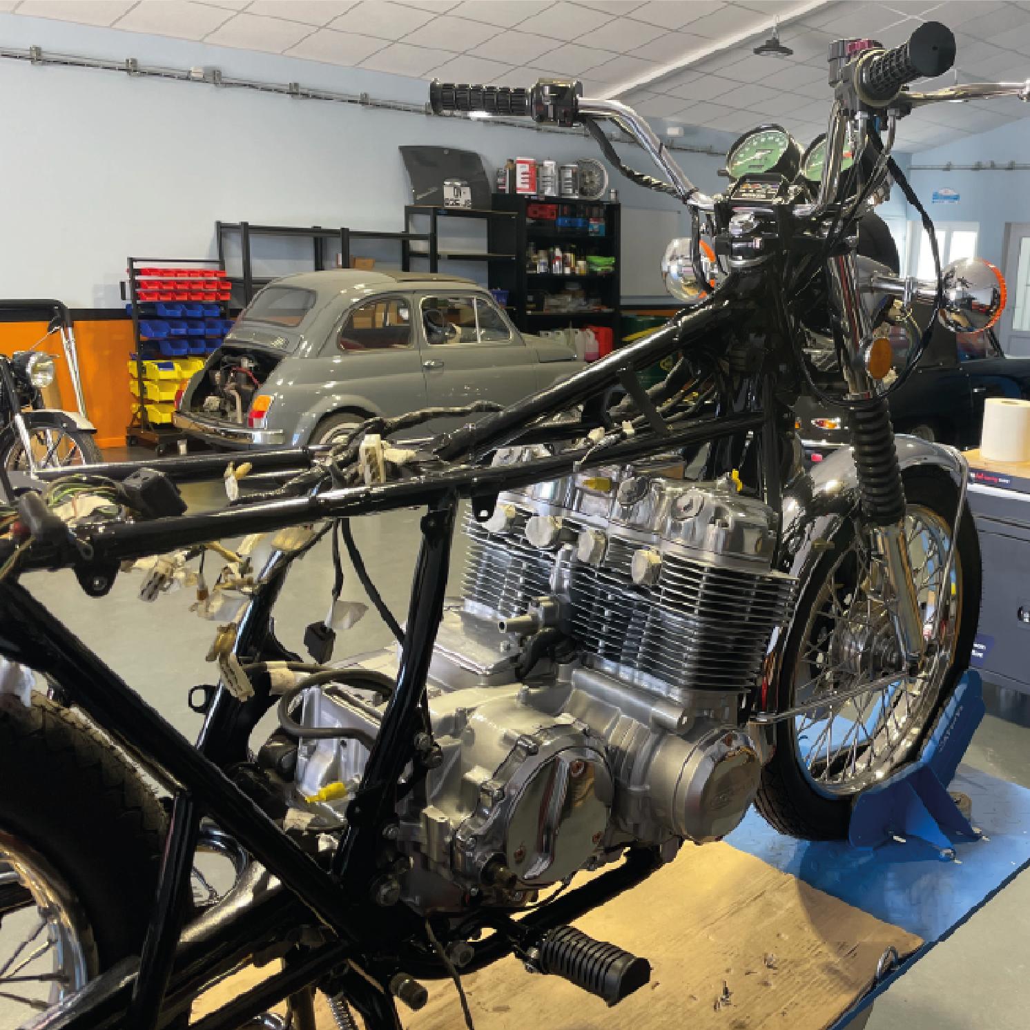 image of dealership history wall for an auto dealership