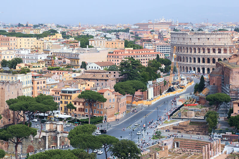 Veduta panoramica di Roma