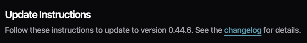 Update Dialog Changelog Link
