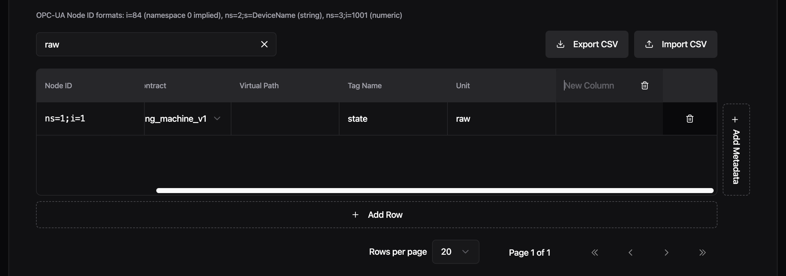 CSV Import and Search