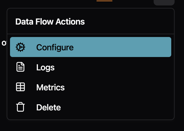 Configure Menu Item