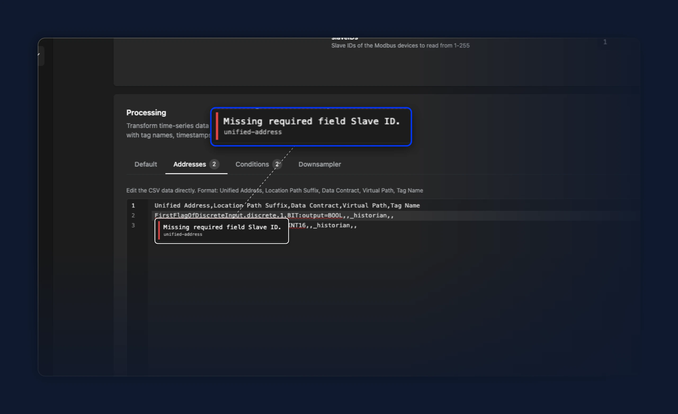 bridge code mode underlining a misconfigured unified address in code mode
