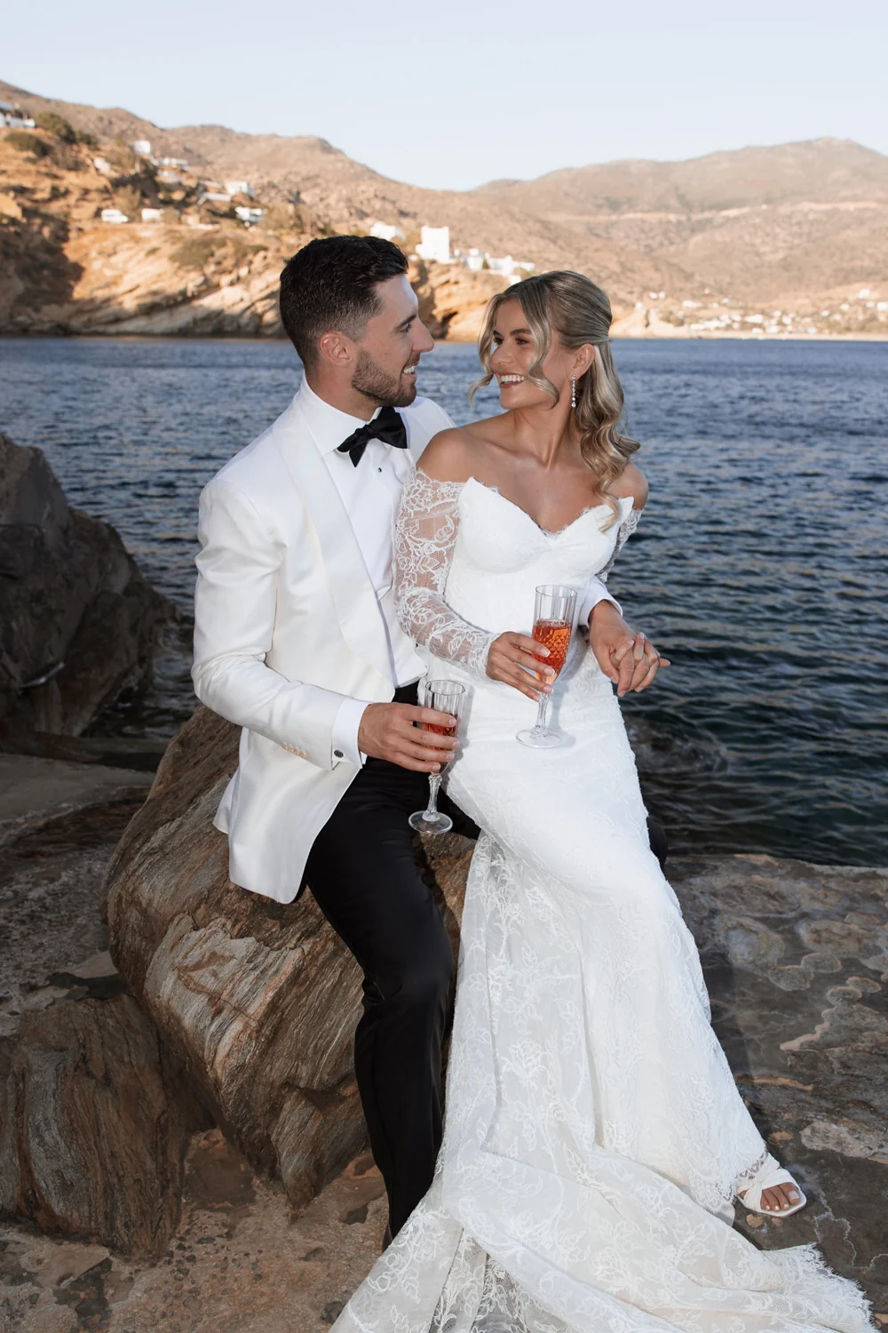 Whimsical Aegean Elegance: An Ios Destination Wedding at The Cycladic Gem Luxury Villa