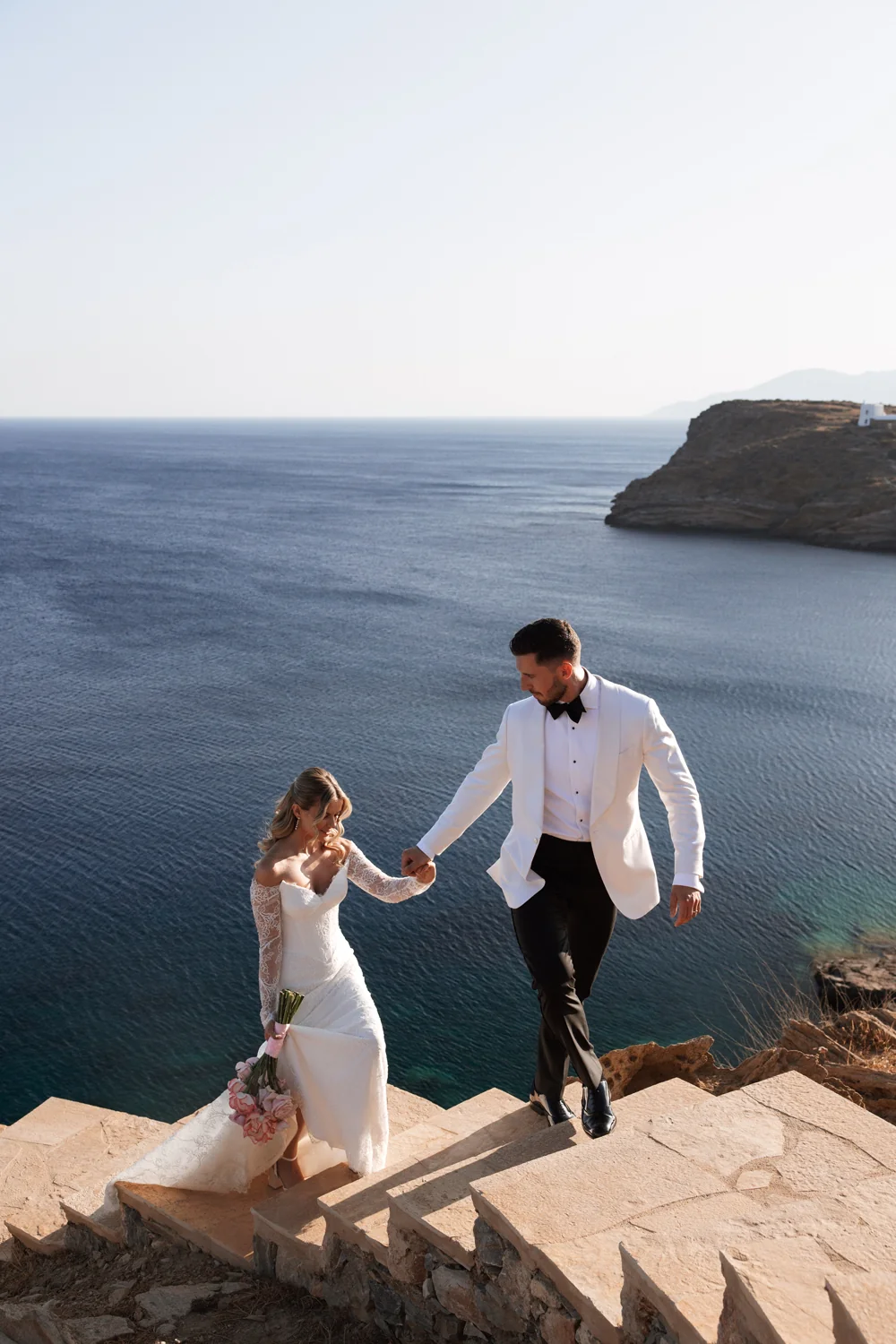 Whimsical Aegean Elegance: An Ios Destination Wedding at The Cycladic Gem Luxury Villa