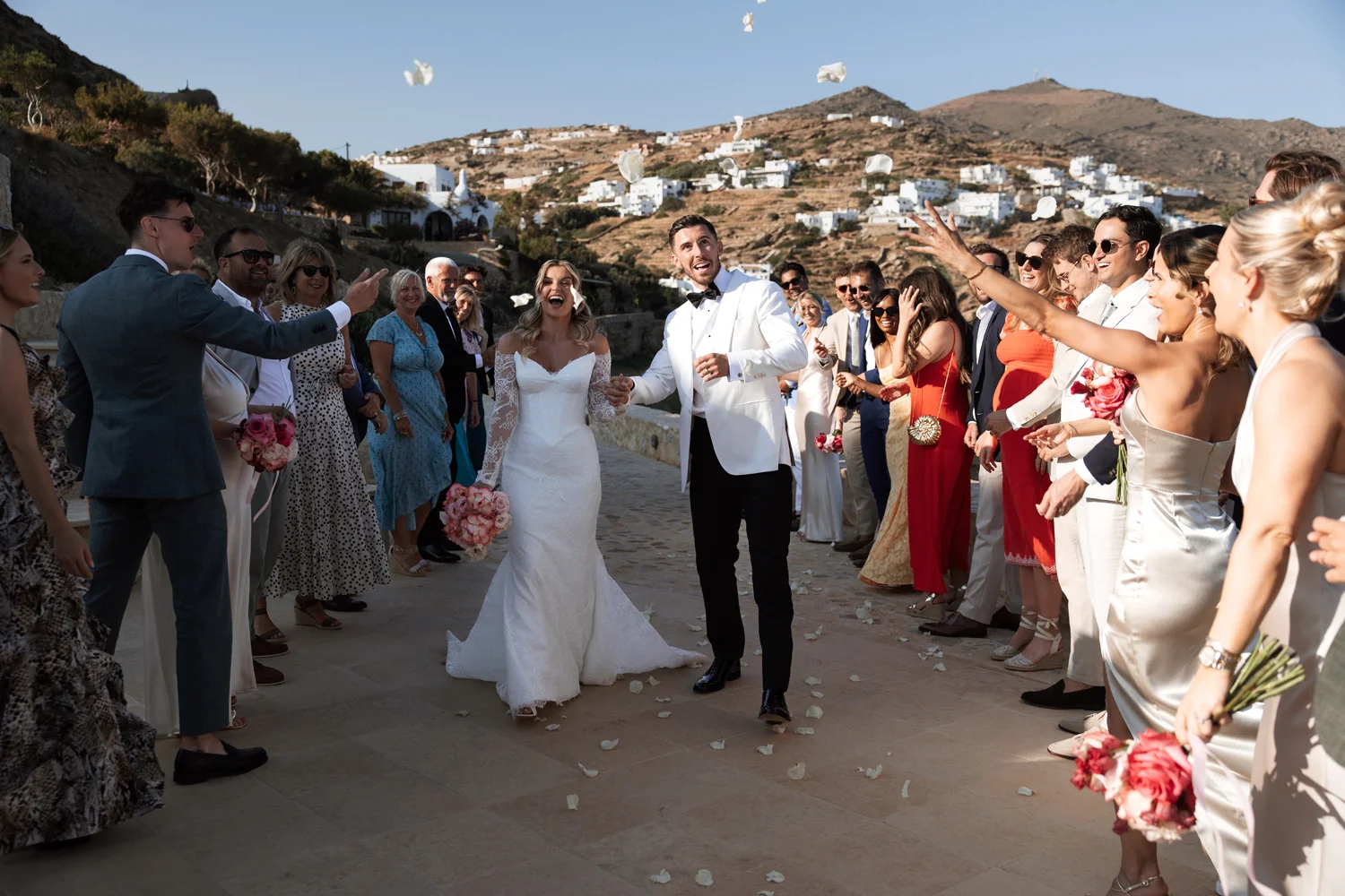 Whimsical Aegean Elegance: An Ios Destination Wedding at The Cycladic Gem Luxury Villa