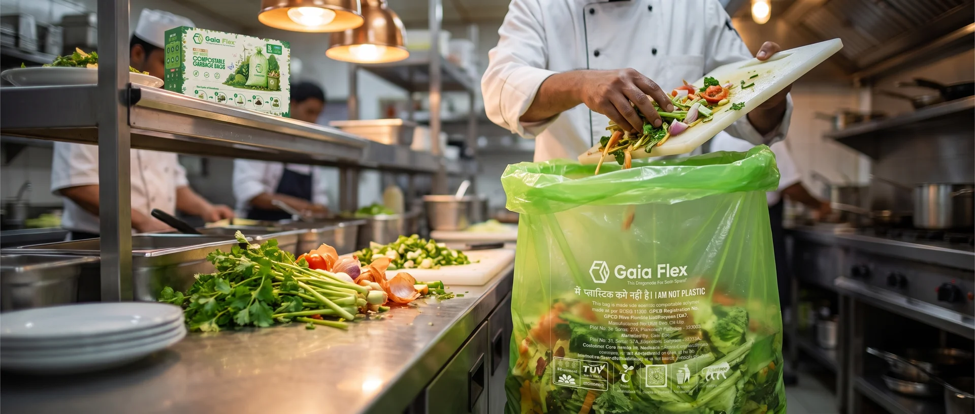 Food service wet waste bags