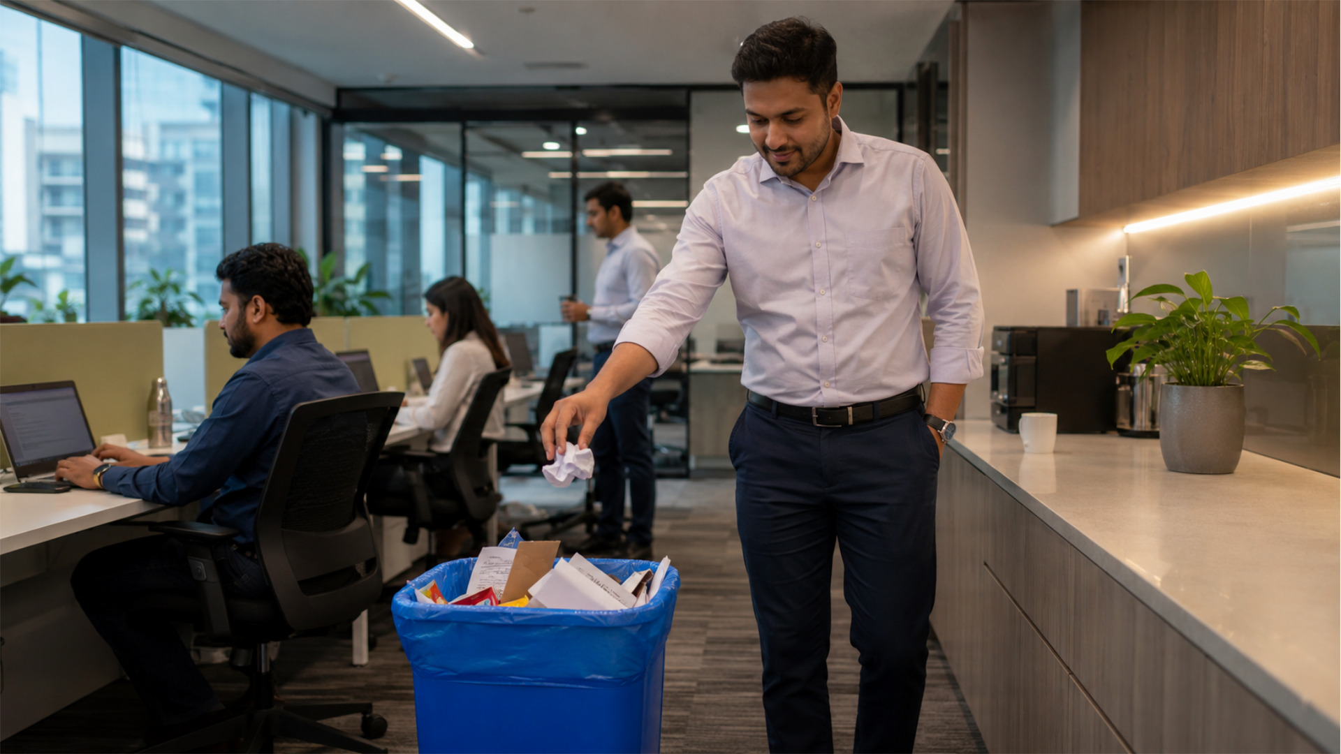 Dry waste bags for corporate and office use
