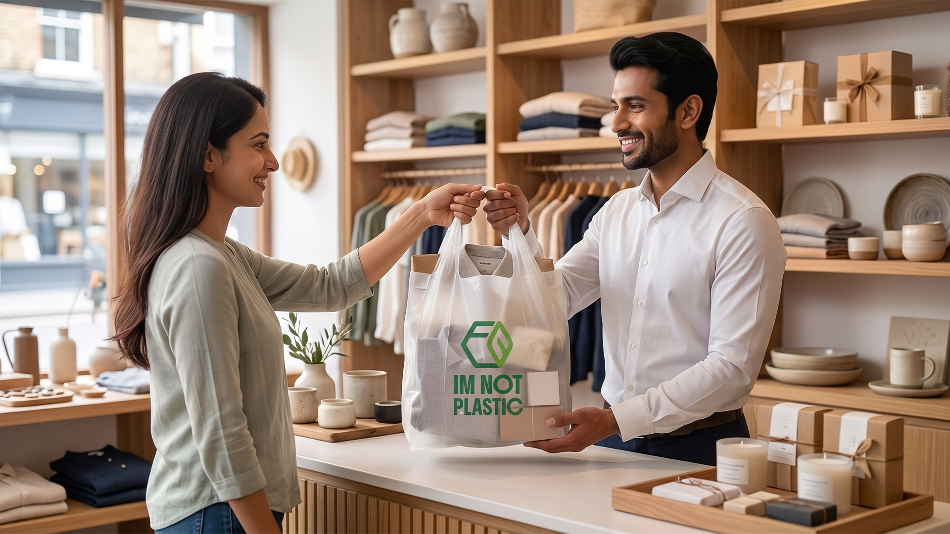 Compostable carry bags for boutiques and small businesses