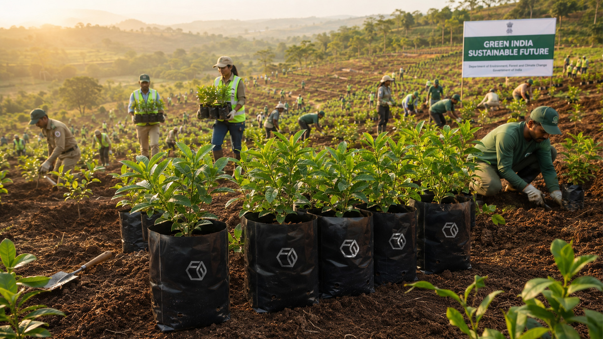 Government afforestation compostable nursery bags