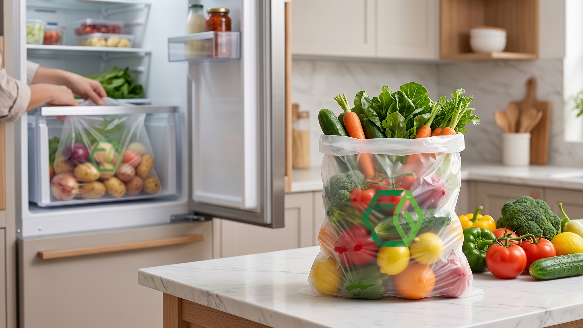 Home kitchens compostable produce bags