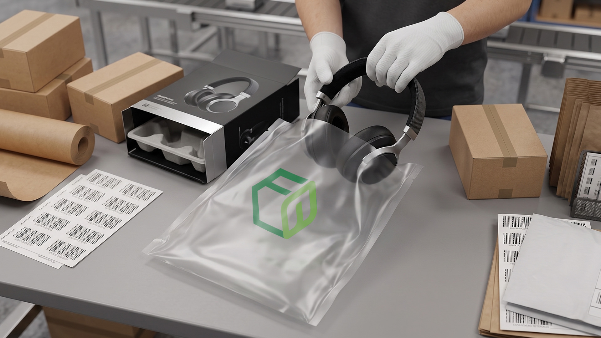 E-commerce electronics sellers customizable compostable packaging