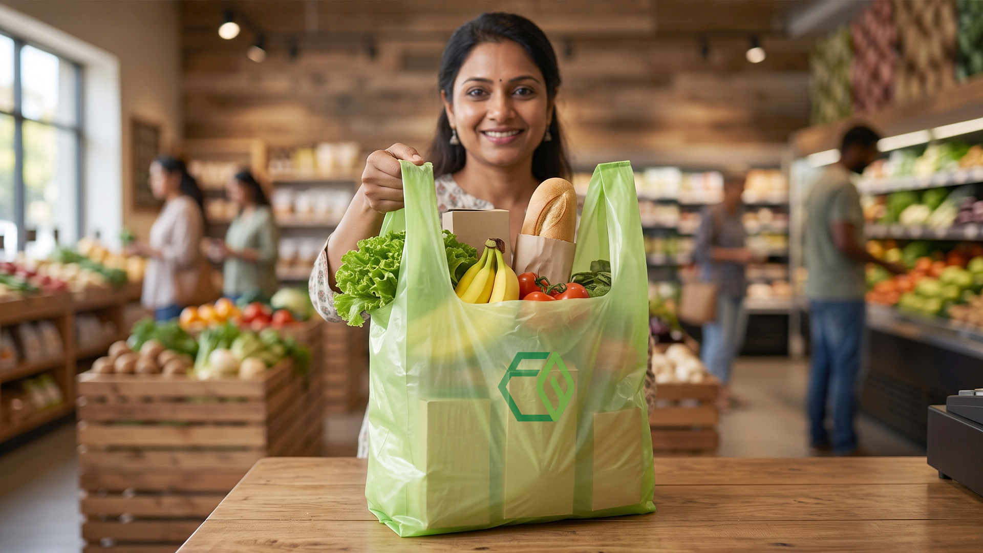 Co-operative stores custom printed compostable bags