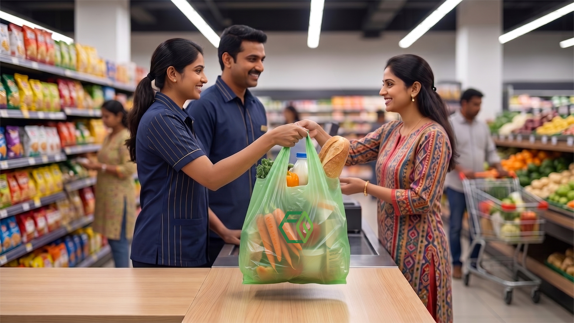 Regional supermarket chains custom printed compostable bags