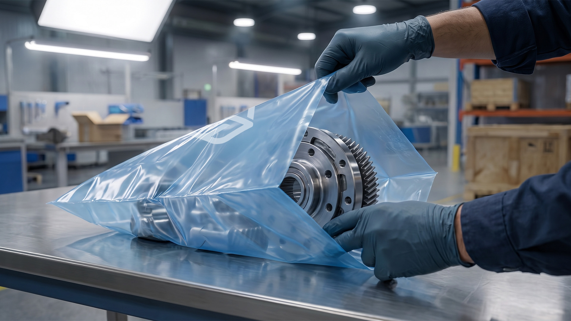 Export and logistics biodegradable corrosion inhibiting VCI film
