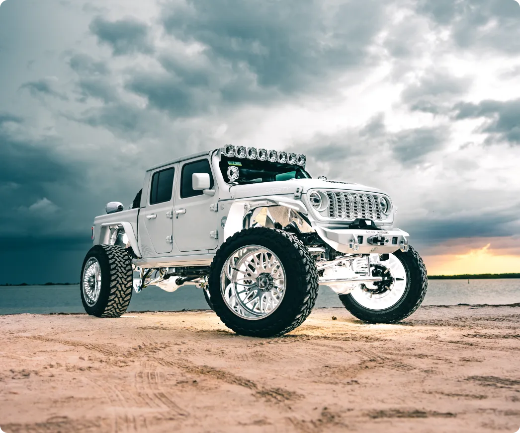 Vehicle wheel and tire package by Redline Auto Creations