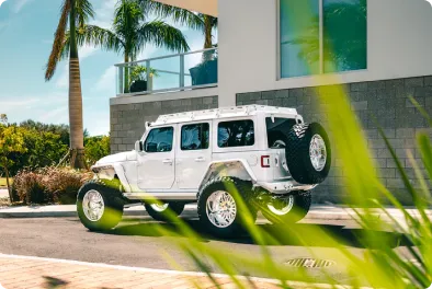 Custom vehicle build slider showcase at Redline Auto Creations